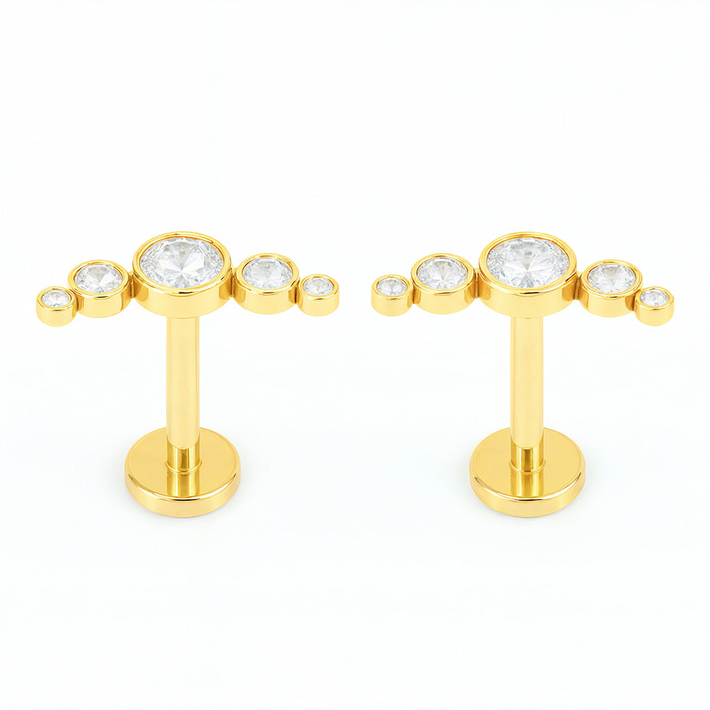 "POSITANO" FLATBACK STUD EARRINGS
