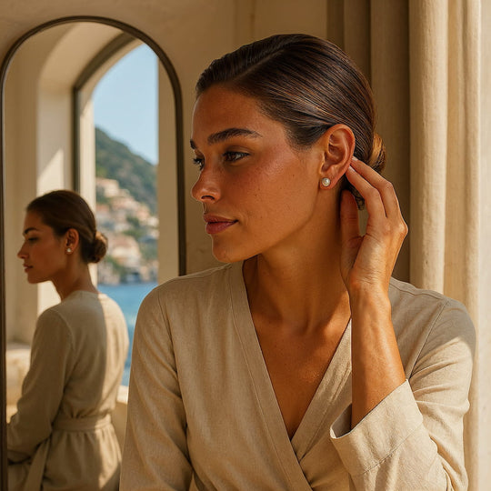 "POSITANO" PEARL STUDS