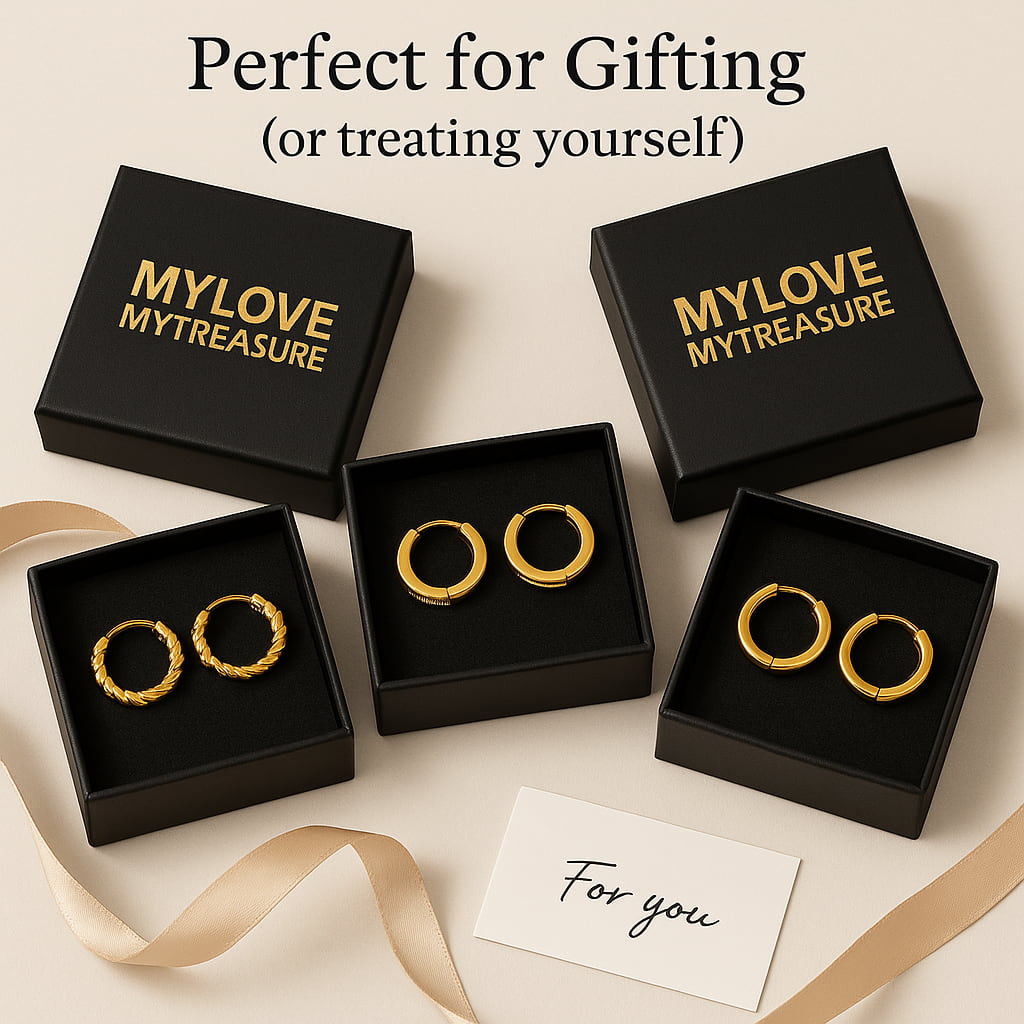"Paris" Huggie Earrings Set | 3-piece Bundle
