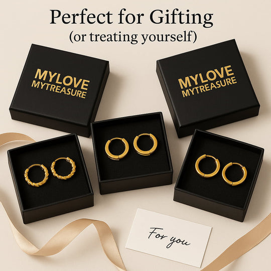 "Paris" Huggie Earrings Set | 3-piece Bundle