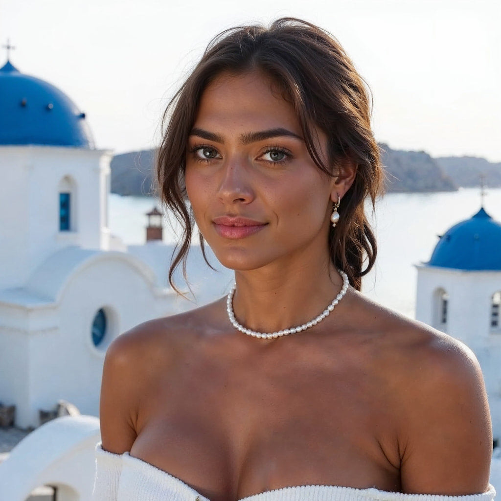 "SANTORINI" FRESHWATER PEARL NECKLACE