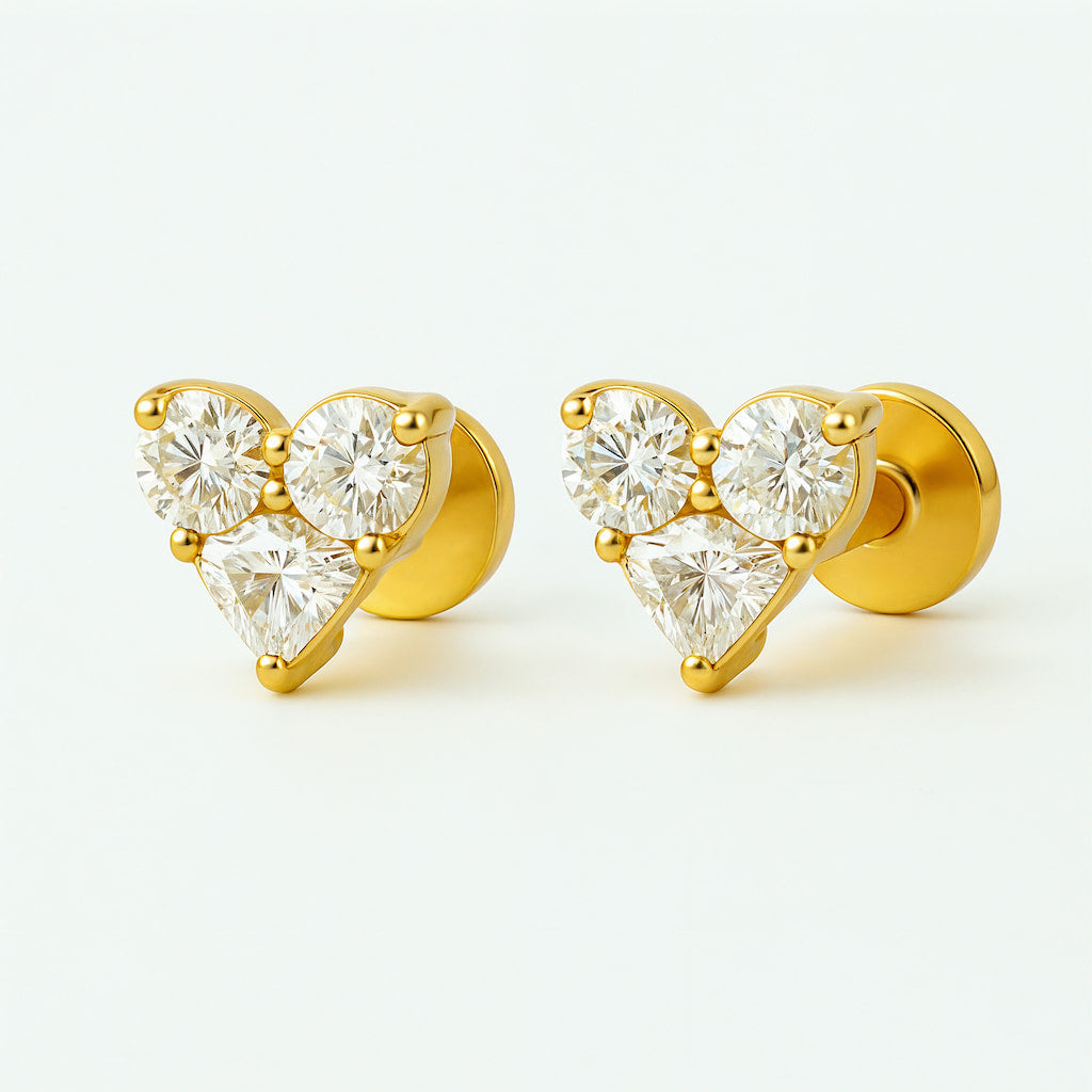 "ST LUCIA" FLATBACK STUD EARRINGS