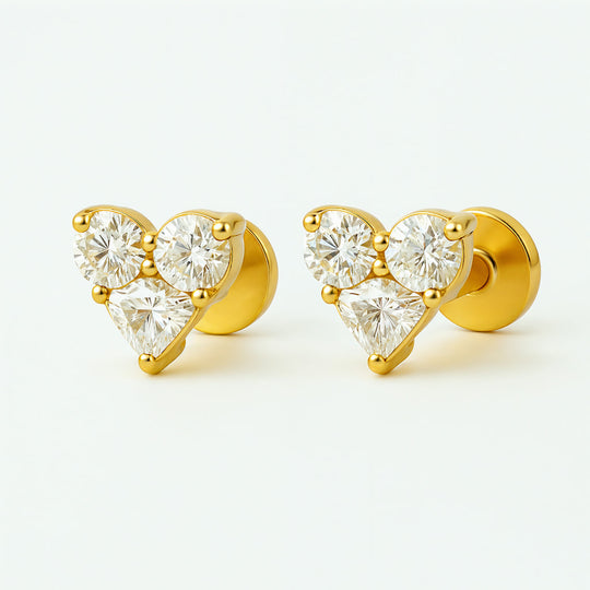 "ST LUCIA" FLATBACK STUD EARRINGS