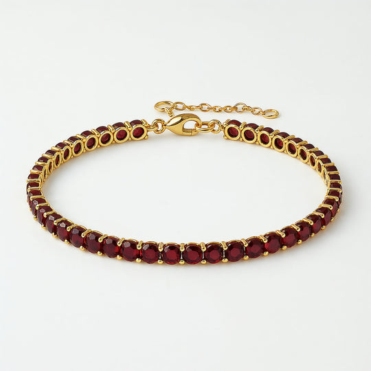 TAMPA DAINTY "SIAM" RED TENNIS BRACELET