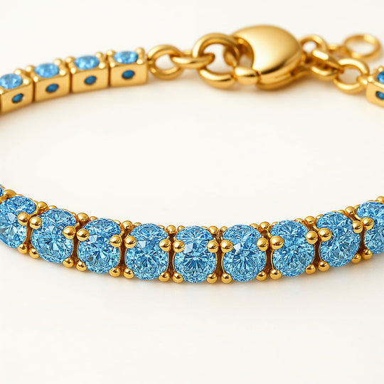 "TAMPA" DAINTY SAPPHIRE TENNIS BRACELET