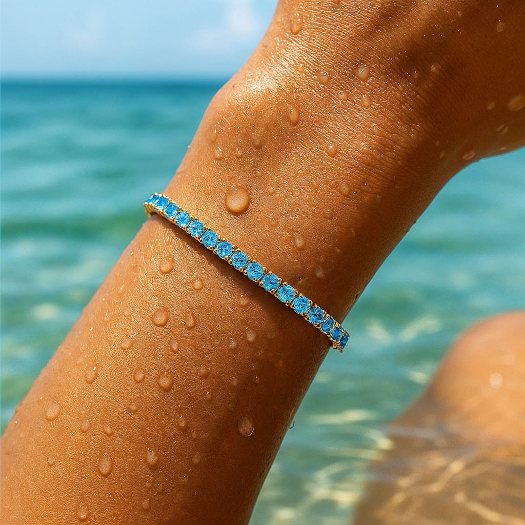 "TAMPA" DAINTY SAPPHIRE TENNIS BRACELET