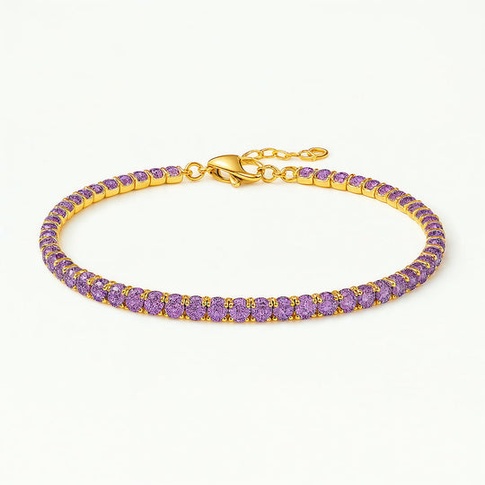 "TAMPA" DAINTY VIOLET TENNIS BRACELET