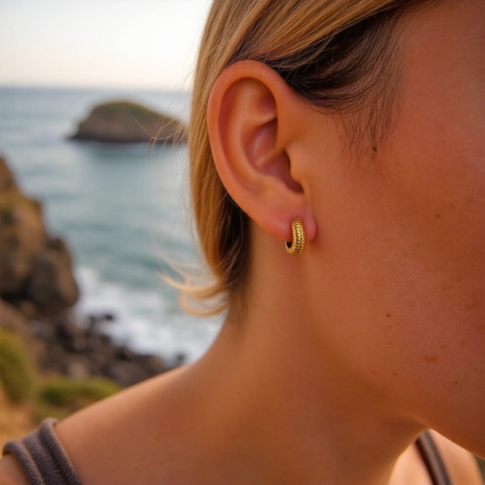 "COMOROS" RIPPLED EARRINGS