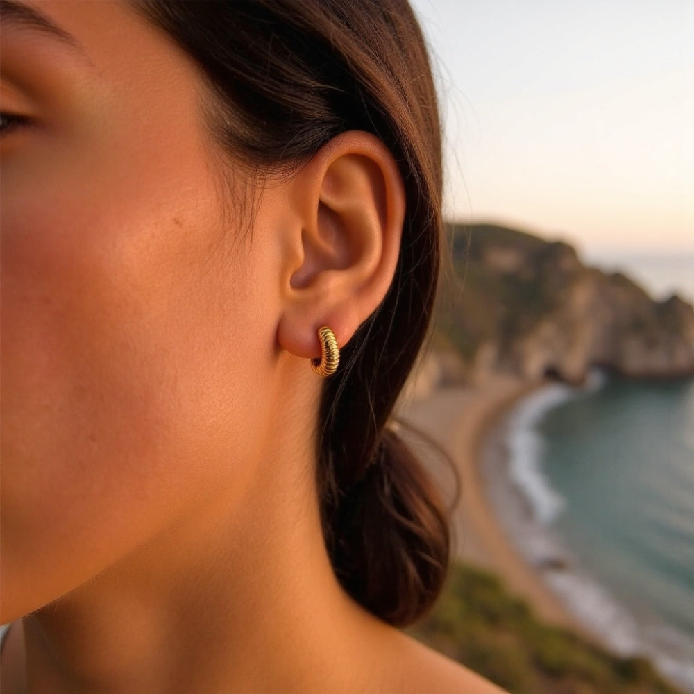 "COMOROS" RIPPLED EARRINGS