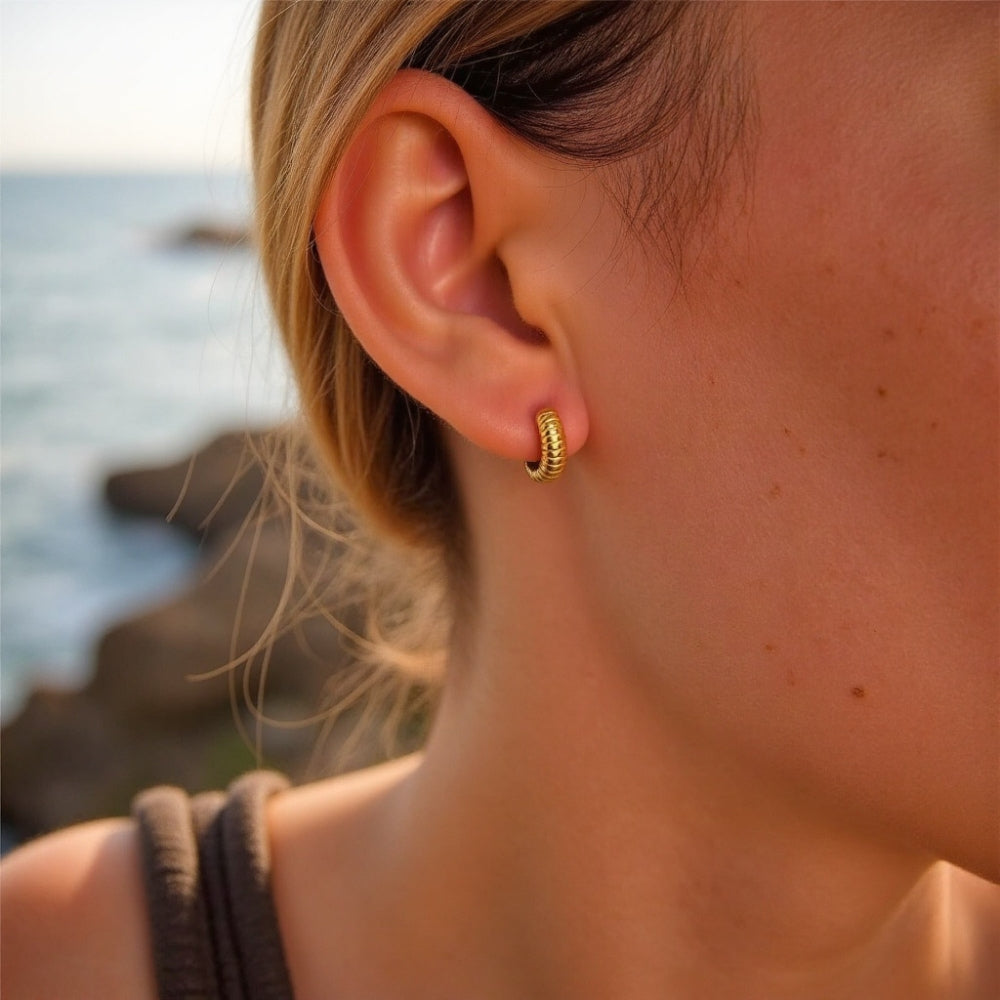 "COMOROS" RIPPLED EARRINGS