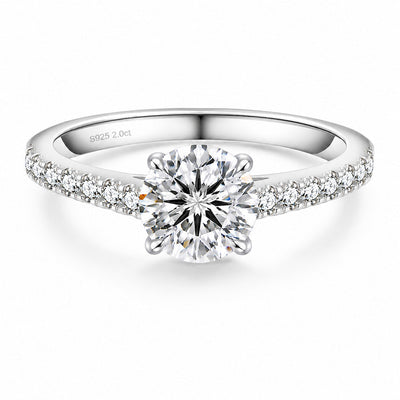 "Zermatt" Moissanite 2ct Solitaire Ring