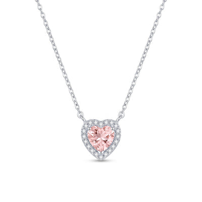 "Amalfi" Morganite Heart Pendant