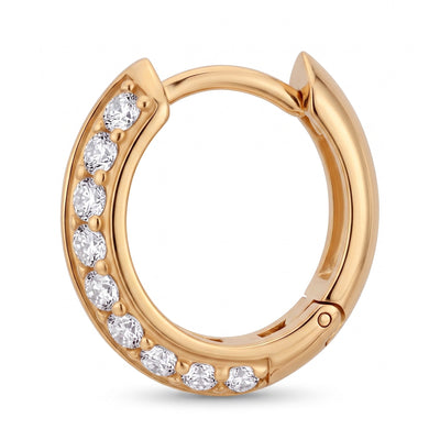 “Basel” Moissanite 1ct Pavé Huggie Earrings