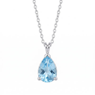"Bermuda" Blue Topaz Teardrop Pendant