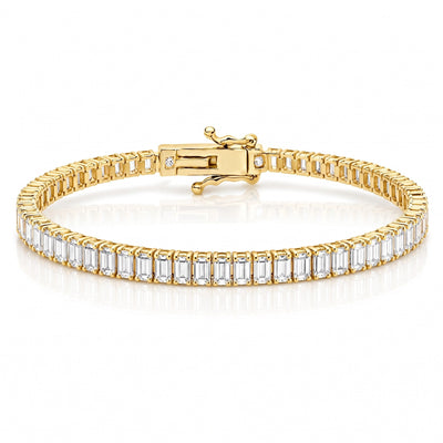 “Boston” Classic Baguette-Cut Tennis Bracelet