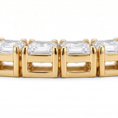 “Boston” Classic Baguette-Cut Tennis Necklace