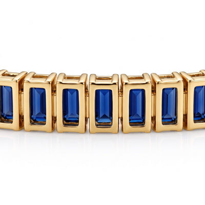 “Boston” Sapphire Baguette-Cut Tennis Bracelet