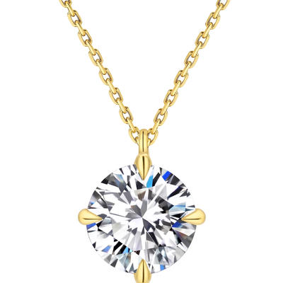 “Davos” Moissanite 1ct 4-Prong Solitaire Necklace