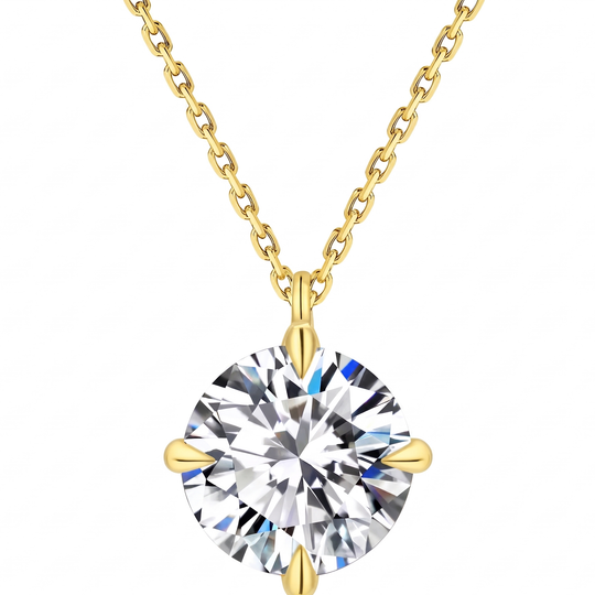 “Davos” Moissanite 1ct 4-Prong Solitaire Necklace