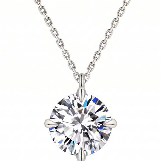 “Davos” Moissanite 1ct 4-Prong Solitaire Necklace