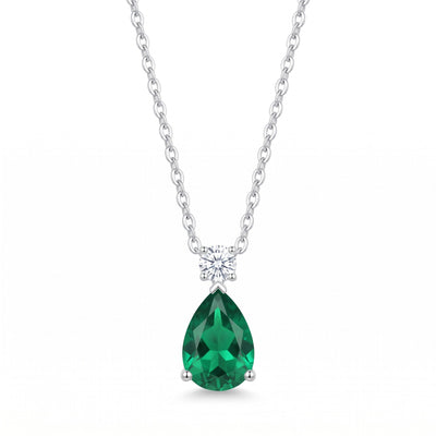 "Dublin" Emerald Teardrop Pendant