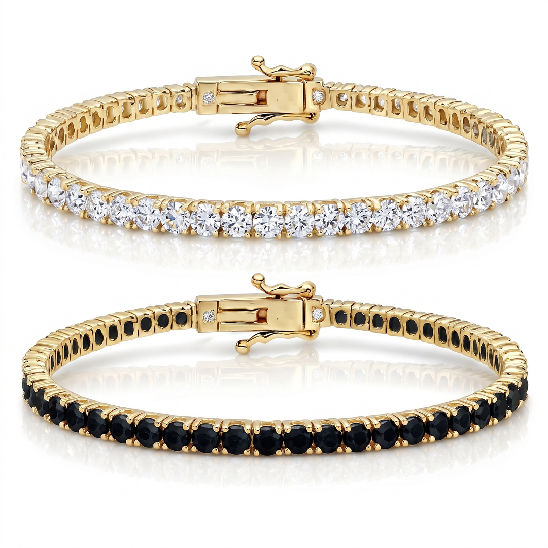 Miami Classic & Onyx Stack Set in Gold — the full set