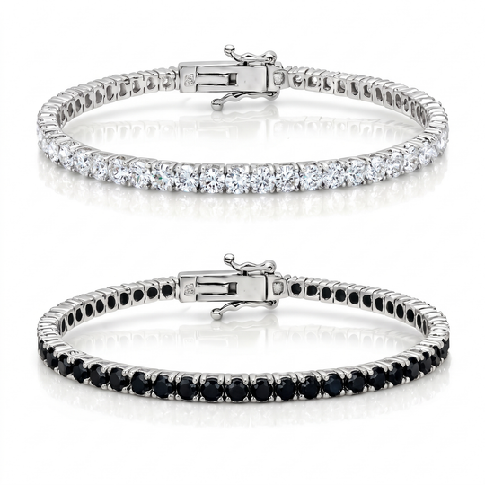 Miami Classic & Onyx Stack Set in Silver — the full set