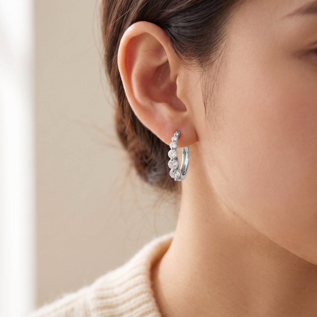 "Los Angeles" Graduated Hoop Earrings