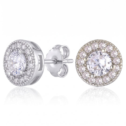Lille Halo Studs — Silver flatlay