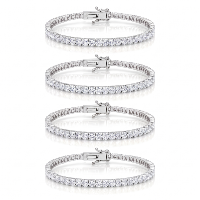 "Miami" Bridesmaid Set of 4 — silver