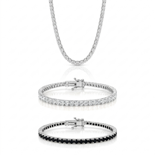 "Miami" Classic Choker & Onyx Stack Trio Set