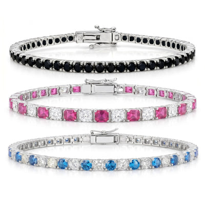 "Miami" Colorful Silver Stack Set