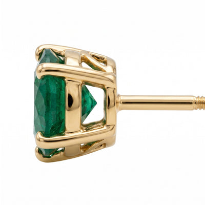 “MIAMI” EMERALD MOISSANITE 1CT 6-PRONG SOLITAIRE TENNIS STUD EARRINGS 2.0