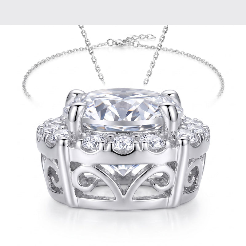 "Miami" Halo Silver Set — the setting seen from the side