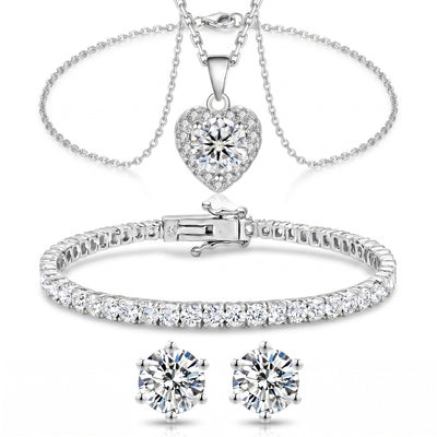 "Miami" Heart Silver Set