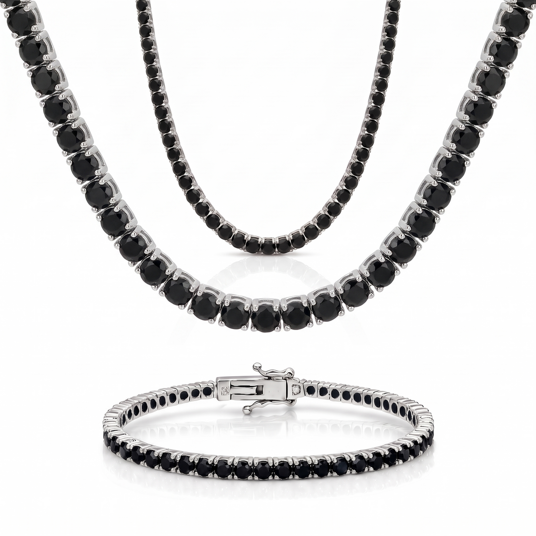 "Miami" Onyx Bracelet & Choker Set