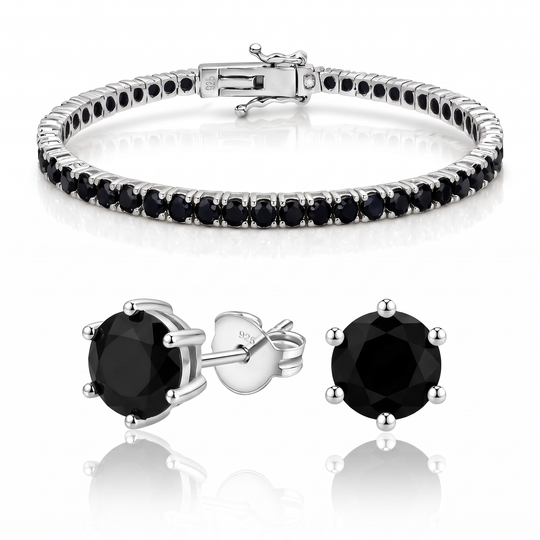 "Miami" Onyx Bracelet & Studs Set
