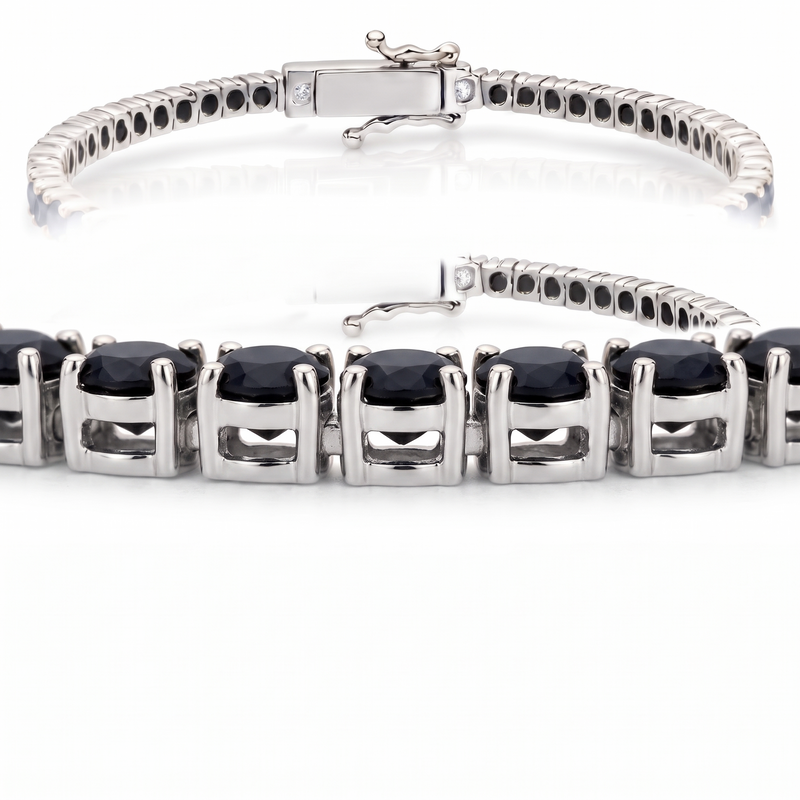 "Miami" Onyx Tennis Bracelet 2.0 — silver