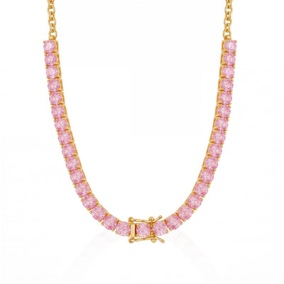 "MIAMI" PINK SAPPHIRE TENNIS CHOKER 2.0