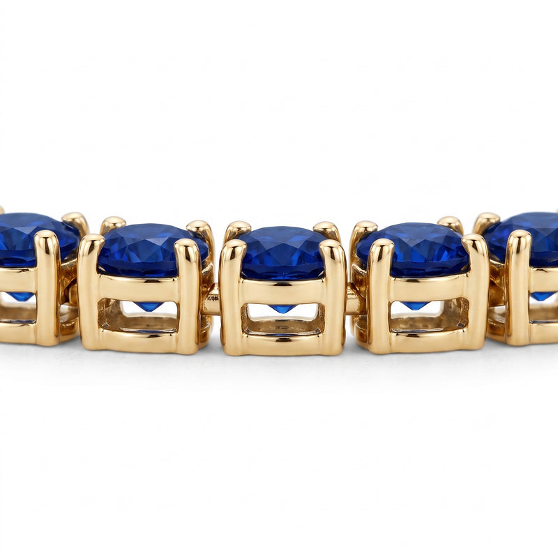 "Miami" Sapphire Tennis Bracelet 2.0 — the setting seen from the side