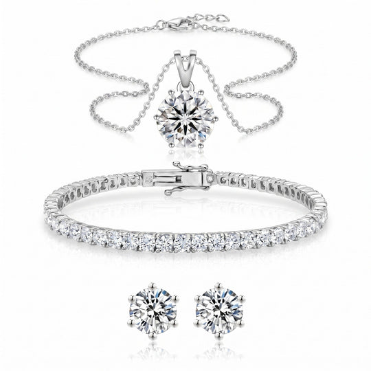 "Miami" Solitaire Silver Set