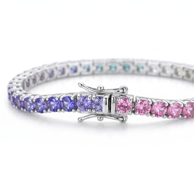 "Miami" Ombre Rainbow Tennis Bracelet 2.0