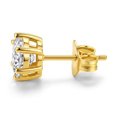 “MIAMI” MOISSANITE 1CT 6-PRONG SOLITAIRE TENNIS STUD EARRINGS 2.0