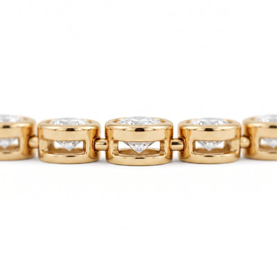 “Oslo” Classic Diamond Bezel Tennis Necklace