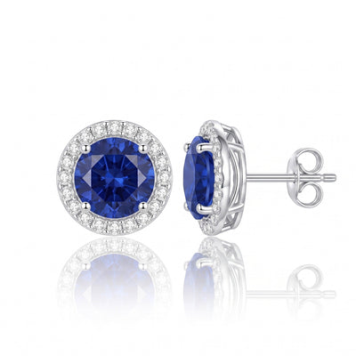 "Oslo" Sapphire Halo Studs