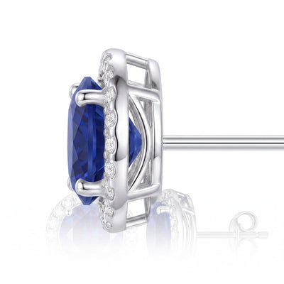 "Oslo" Sapphire Halo Studs