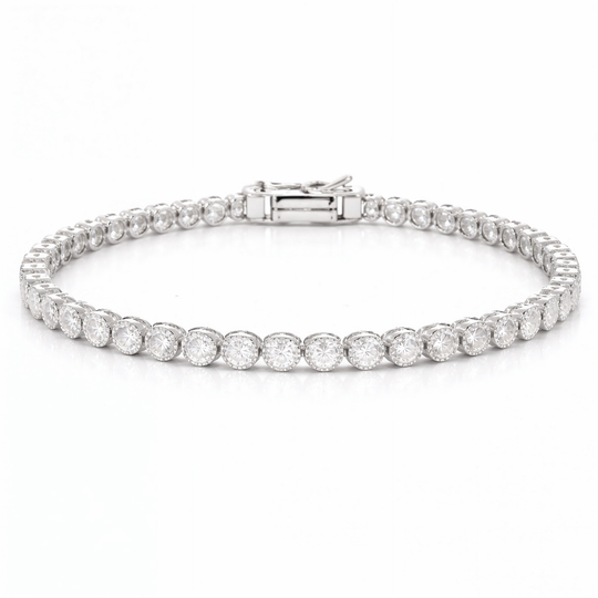 “Oslo” Classic Diamond Bezel Tennis Bracelet