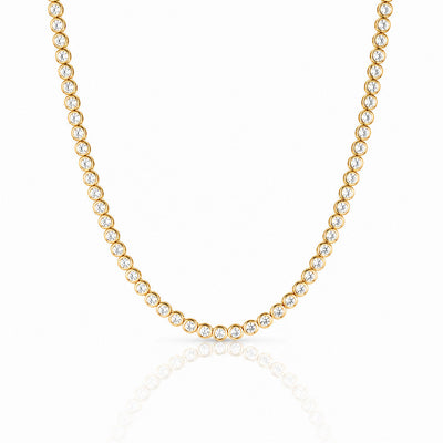 “Oslo” Classic Diamond Bezel Tennis Necklace