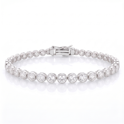 “Oslo” Classic Diamond Bezel Tennis Bracelet