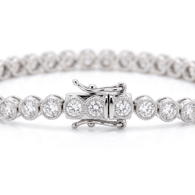 “Oslo” Classic Diamond Bezel Tennis Bracelet